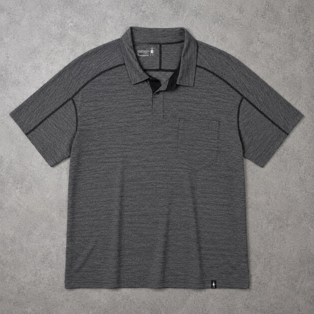 Smartwool Everyday Exploration Gray Polo Shirt Mens XL Merino Wool Blend NWT